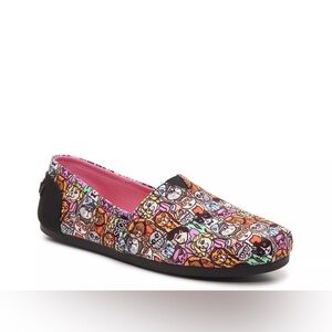 Bobs by Sketchers Colorful Cat Print Slip-On Shoes
